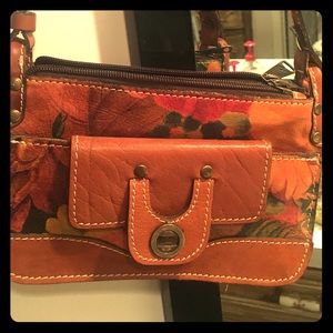 Patricia Nash floral wallet crossbody purse